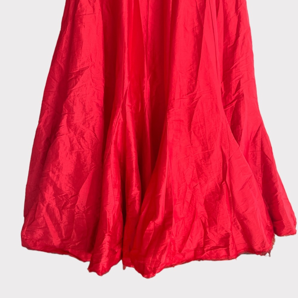 Free People One Women's Size 2 Red Party Beaded Embroidered Maxi Skirt Red NWOT - Picture 7 of 13